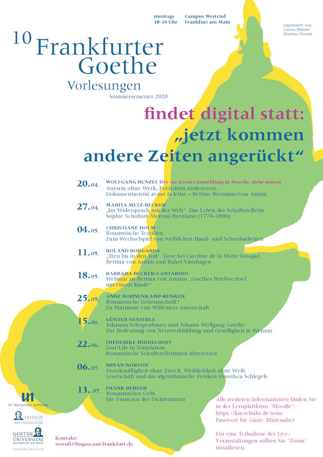 10 Goethe Ringvorlesung Jetzt Kommen Andere Zeiten Angeruckt Schriftstellerinnen Der Romantik Aktuelles Aus Der Goethe Universitat Frankfurt