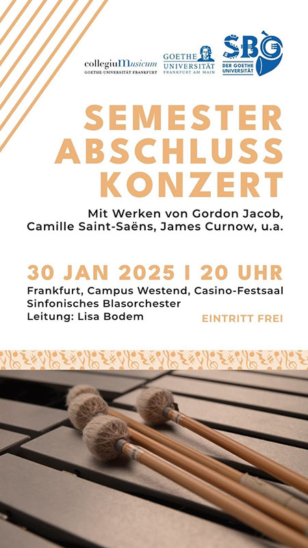 Veranstaltungsplakat Semesterabschlusskonzert