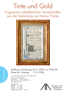 Plakat Tinte und Gold - Ausstellung Museum Eschborn
