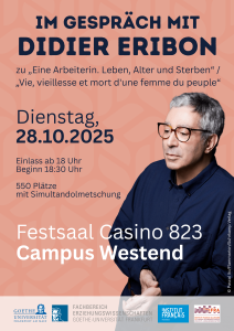 Lesung und Diskussion mit Didier Eribon