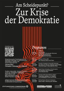 Plakat Ringvorlesung "Am Scheidepunkt? Zur Krise der Demokratie"