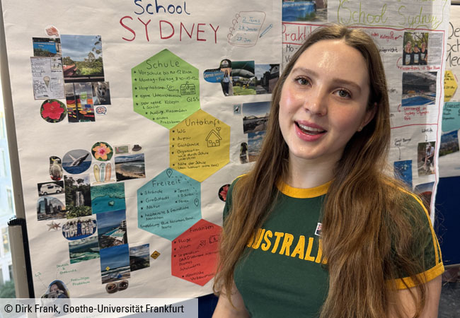 Theresia berichtete von ihrem Aufenthalt an der German International School Sydney. © Dirk Frank